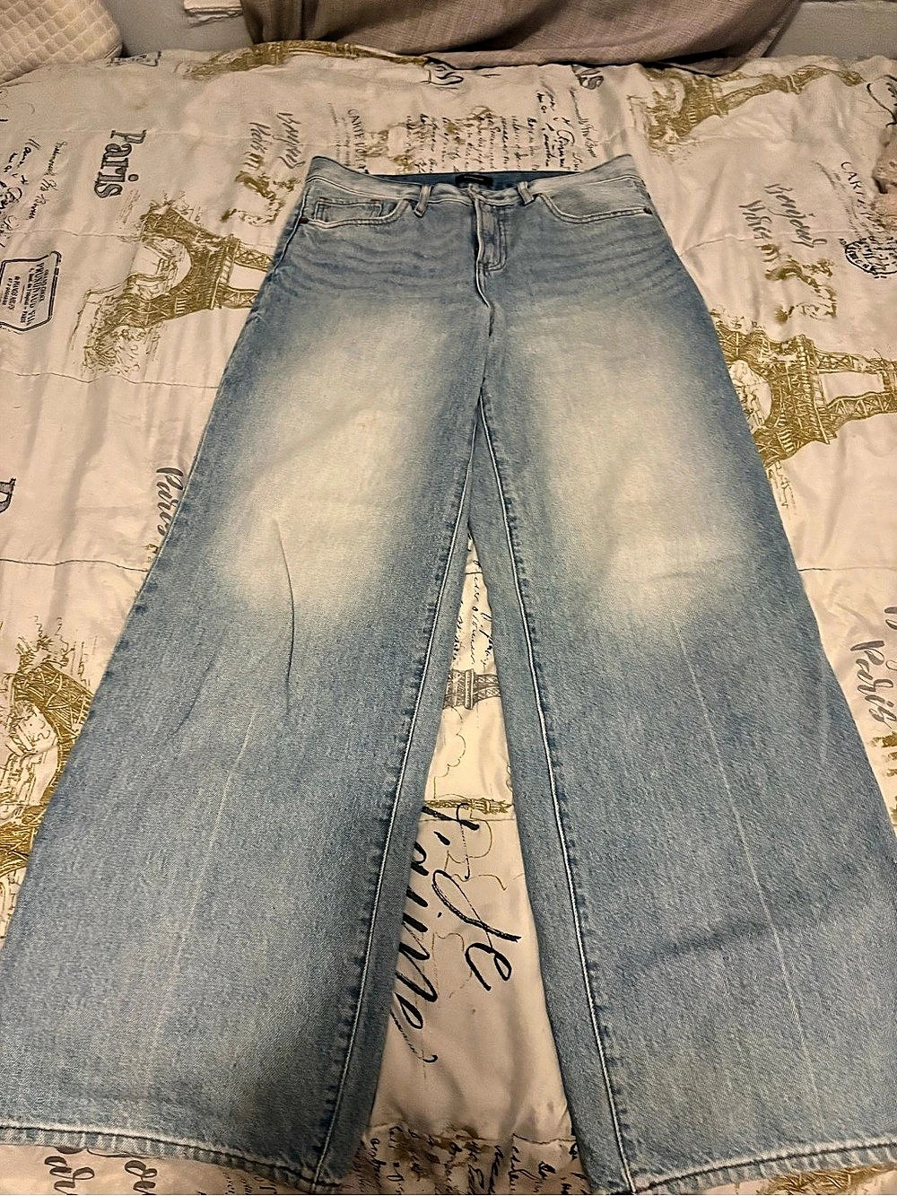 Express High Waisted Wide Leg Jeans Bootcut Jeans in Blue